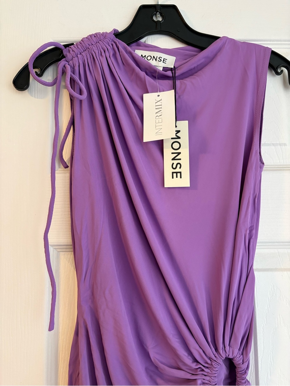 NWT MONSE Ruched Mini Dress - Picture 3 of 4